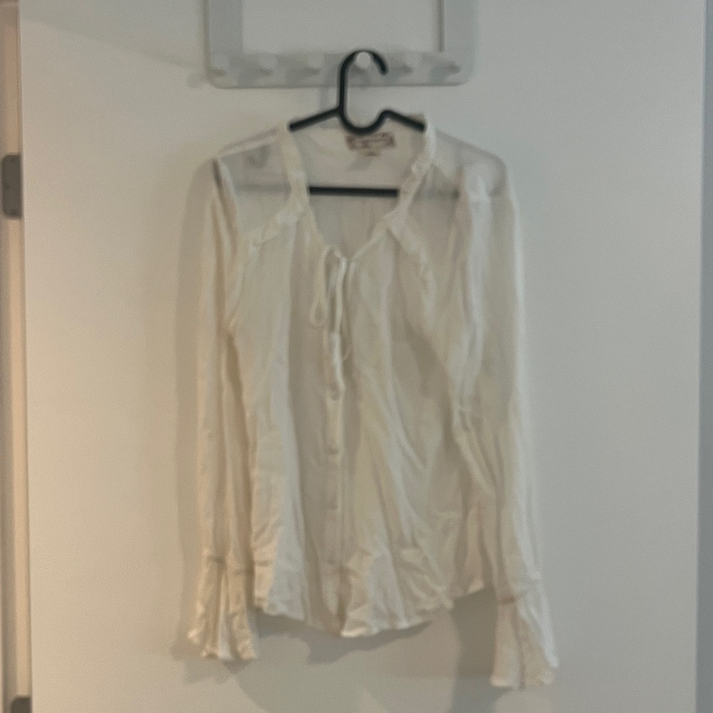Band of Gypsies Ivory Button-Up Blouse